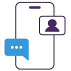 Mobile with hand icon